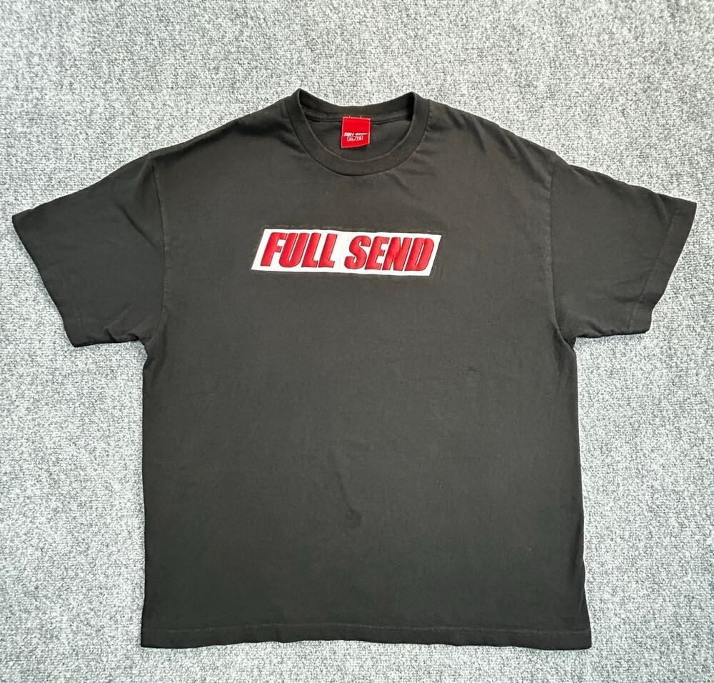 Full Send Nelk Boys Logo Graphic T-Shirt Black Men's XL Streetwear Tee